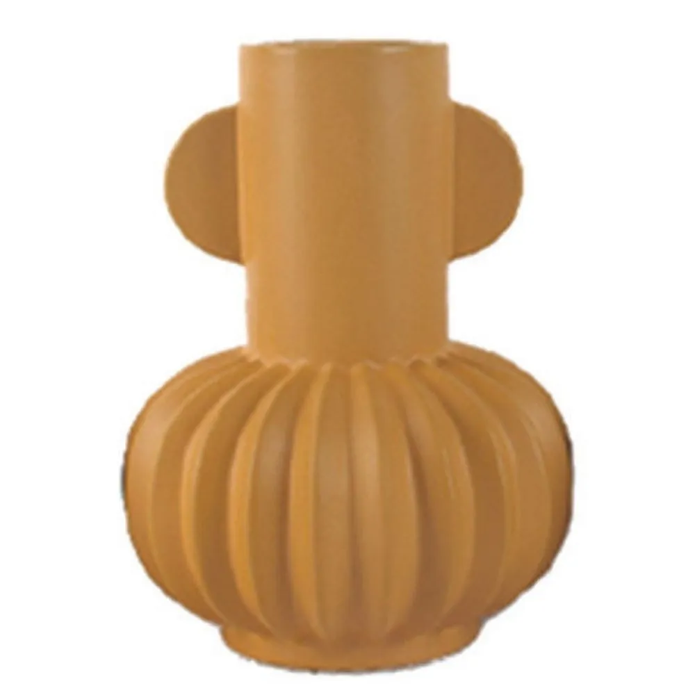 Vase grès Wroclow Moutarde H19cm – Image 2